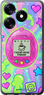 Силиконовый чехол 'Y2K Aesthetic Retro Pet: Годуй мене кавою' для Tecno Spark 10 изображение 3