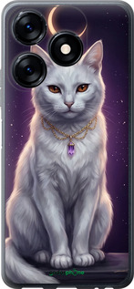 Силіконовий чехол Mystic White Cat Gothic Dark Purple Gold для Tecno Spark 10C - 6805u-3116 изображение 