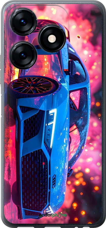 Силиконовый чехол Ауди для Tecno Spark 10C - 6286u-3116 изображение 