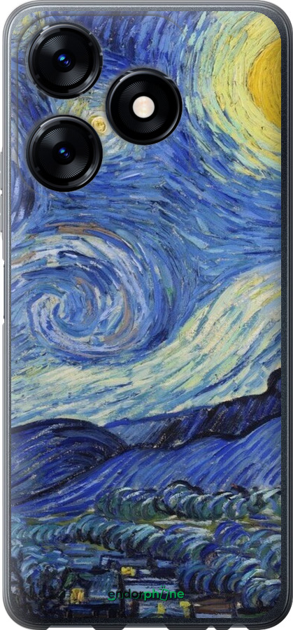 Силиконовый чехол «Звездная ночь» Винсента Ван Гога для Tecno Spark 10C - 6433u-3116 изображение 