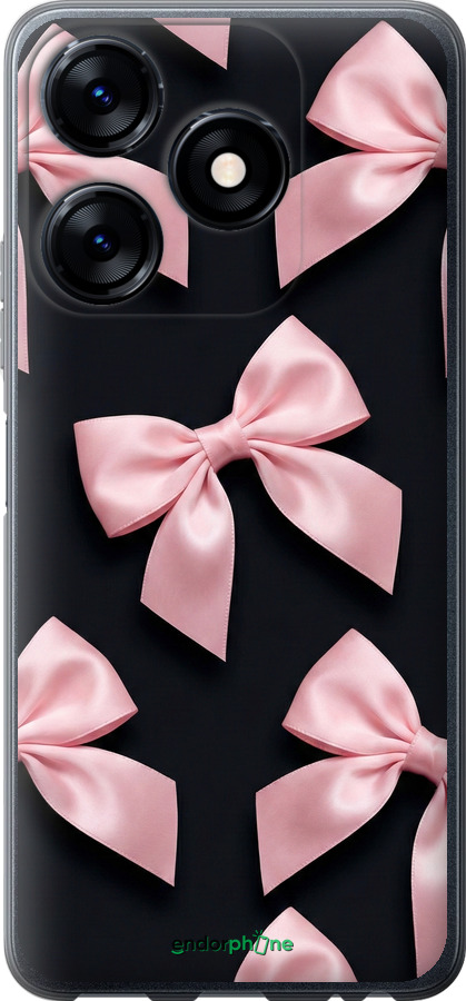 Силиконовый чехол Coquette Ribbons Dark Coquette для Tecno Spark 10 - 6767u-3023 изображение 