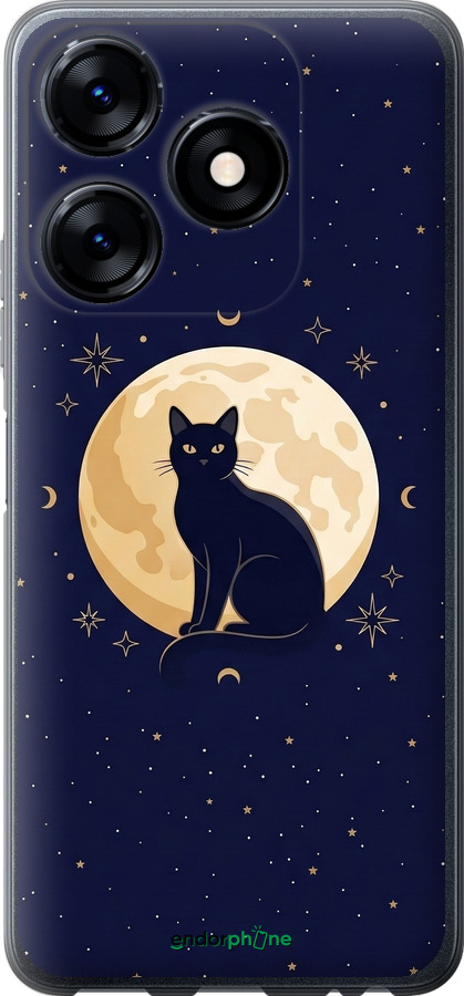 Силиконовый чехол Cute Cat Celestial/Witchy для Tecno Spark 10 - 6787u-3023 изображение 