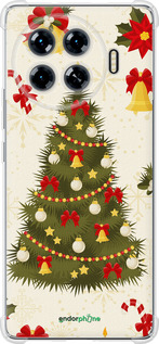 Силикон с усиленными углами чехол Новогодняя елка для Tecno Spark 20 Pro+ - 4198sp-3663 изображение 