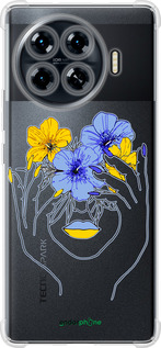 Силикон с усиленными углами чехол Девушка v4 для Tecno Spark 20 Pro+ - 5276sp-3663 изображение 