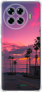 Силикон с усиленными углами чехол Пальмы для Tecno Spark 20 Pro+ - 5873sp-3663 изображение 