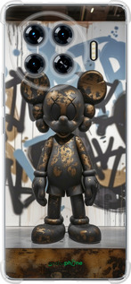 Силикон с усиленными углами чехол Bronze kaws v2 для Tecno Spark 20 Pro+ - 6098sp-3663 изображение 