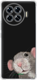 Силикон с усиленными углами чехол The Peeking Rat для Tecno Spark 20 Pro+ - 6442sp-3663 изображение 