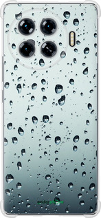 Силикон с усиленными углами чехол Стекло в каплях для Tecno Spark 20 Pro+ - 848sp-3663 изображение 