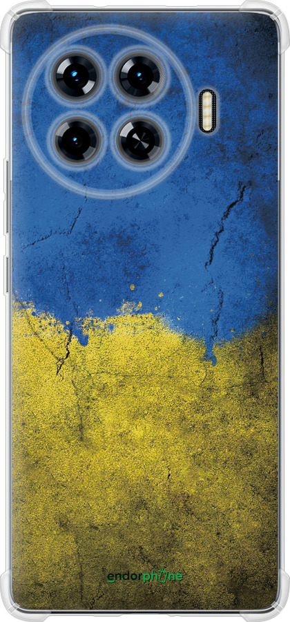 Силикон с усиленными углами чехол Флаг Украины 2 для Tecno Spark 20 Pro+ - 401sp-3663 изображение 
