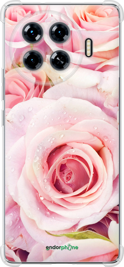 Силикон с усиленными углами чехол Розы для Tecno Spark 20 Pro+ - 525sp-3663 изображение 