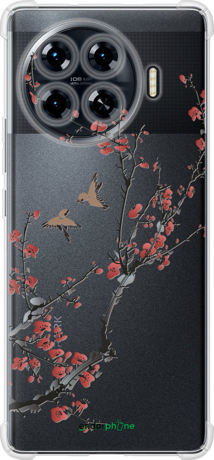Силикон с усиленными углами чехол Сакура v2 для Tecno Spark 20 Pro+ - 5538sp-3663 изображение 