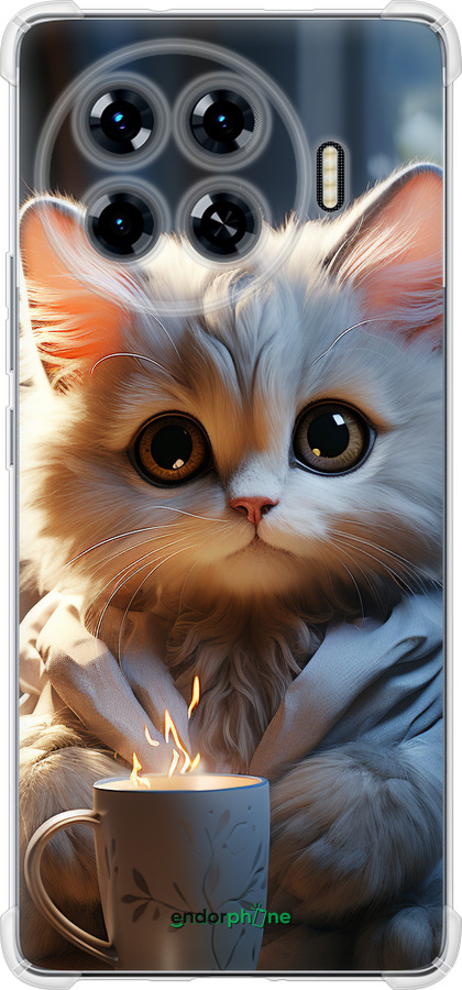 Силикон с усиленными углами чехол White cat для Tecno Spark 20 Pro+ - 5646sp-3663 изображение 