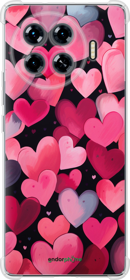 Силикон с усиленными углами чехол Сердечки 4 для Tecno Spark 20 Pro+ - 5662sp-3663 изображение 