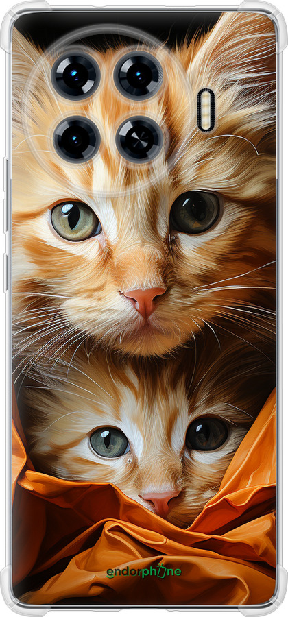 Силикон с усиленными углами чехол Котики 2 для Tecno Spark 20 Pro+ - 5664sp-3663 изображение 