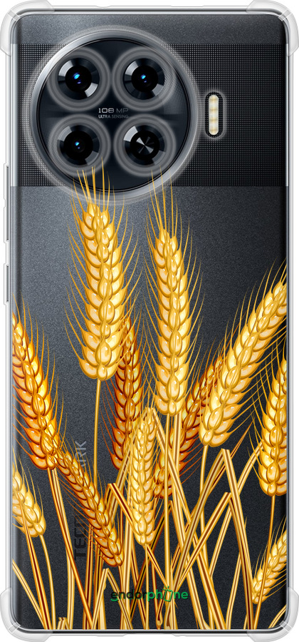 Силикон с усиленными углами чехол Колоски пшеници для Tecno Spark 20 Pro+ - 5866sp-3663 изображение 