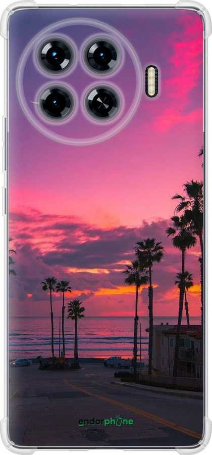 Силикон с усиленными углами чехол Пальмы для Tecno Spark 20 Pro+ - 5873sp-3663 изображение 