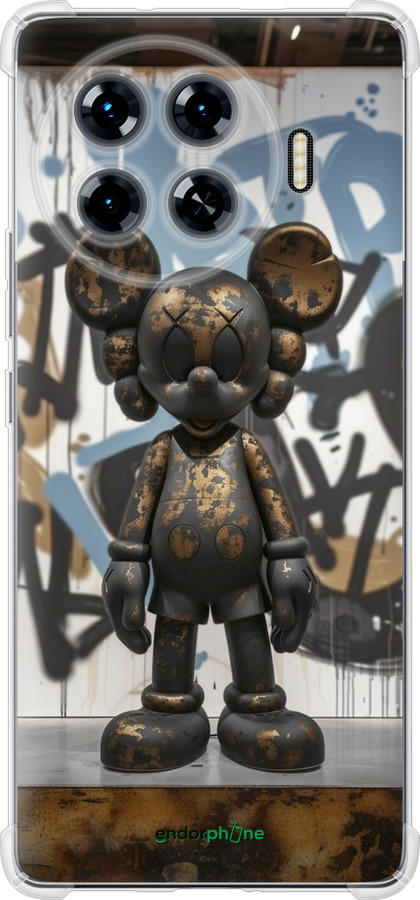 Силикон с усиленными углами чехол Bronze kaws v2 для Tecno Spark 20 Pro+ - 6098sp-3663 изображение 