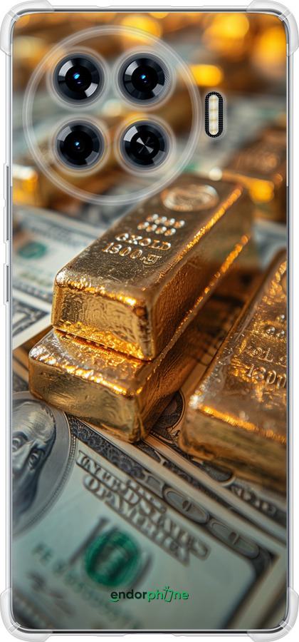 Силикон с усиленными углами чехол Слитки и доллары для Tecno Spark 20 Pro+ - 6105sp-3663 изображение 