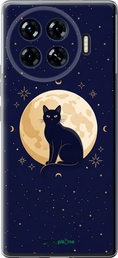 Силиконовый чехол Cute Cat Celestial/Witchy для Tecno Spark 20 Pro+ - 6787u-3663 изображение 