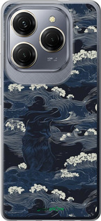 Силиконовый чехол Морская тематика в стиле арт-деко для Tecno Spark 20 Pro - 6520u-3620 изображение 