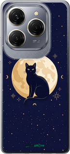 Силиконовый чехол Cute Cat Celestial/Witchy для Tecno Spark 20 Pro - 6787u-3620 изображение 