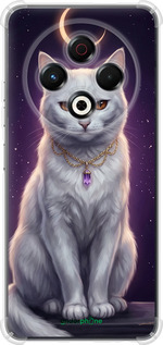 Силіконовий протиударний с посиленими кутами чехол Mystic White Cat Gothic Dark Purple Gold для Tecno Spark 30 4G - 6805sp-3894 изображение 
