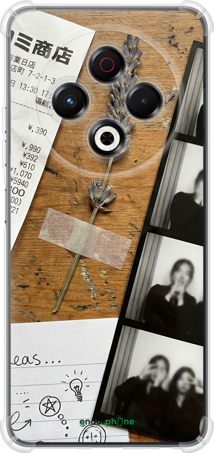 Силикон с усиленными углами чехол Aesthetic Scrapbook Collage для Tecno Spark 30 4G - 6773sp-3894 изображение 