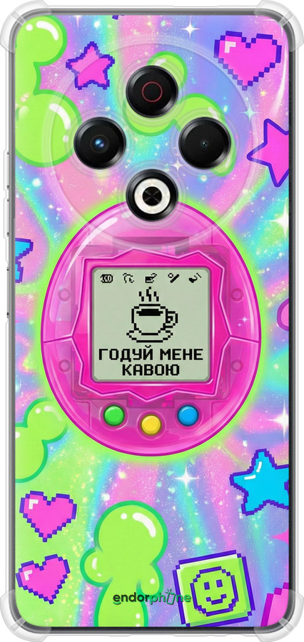 Силіконовий протиударний с посиленими кутами чехол Y2K Aesthetic Retro Pet: Годуй мене кавою для Tecno Spark 30 4G - 6784sp-3894 изображение 