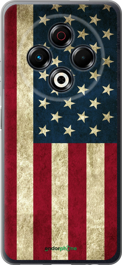 Силиконовый чехол Флаг США для Tecno Spark 30 4G - 395u-3894 изображение 