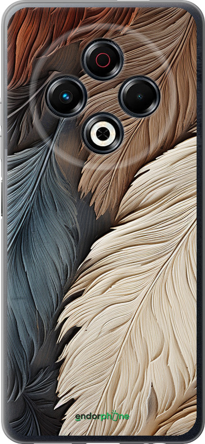 Силиконовый чехол Листья в стиле бохо для Tecno Spark 30 4G - 5643u-3894 изображение 