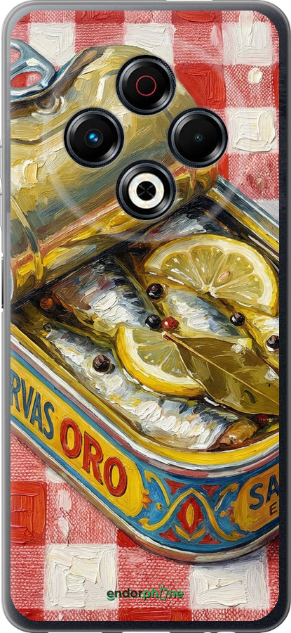 Силиконовый чехол Vintage Sardine Tin Phone для Tecno Spark 30 4G - 6772u-3894 изображение 