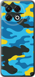 Силиконовый чехол Желто-голубой камуфляж для Tecno Spark 30 Pro 4G - 1084u-3895 изображение 