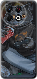 Силиконовый чехол gamer cat для Tecno Spark 30 Pro 4G - 4140u-3895 изображение 