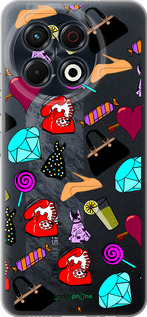 Силиконовый чехол stickers для Tecno Spark 30 Pro 4G - 4757u-3895 изображение 