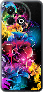 Силиконовый чехол Абстрактные цветы для Tecno Spark 30 Pro 4G - 511u-3895 изображение 