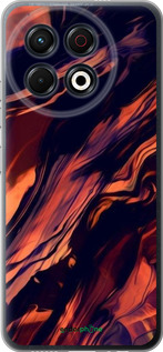 Силиконовый чехол Черно-оранжевая абстракция для Tecno Spark 30 Pro 4G - 5340u-3895 изображение 