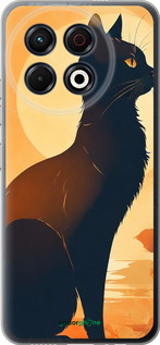 Силиконовый чехол Черная кошка v2 для Tecno Spark 30 Pro 4G - 5830u-3895 изображение 