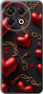 Силиконовый чехол Сердечки для Tecno Spark 30 Pro 4G - 5831u-3895 изображение 