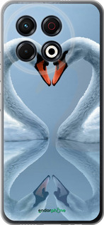 Силиконовый чехол Лебеди для Tecno Spark 30 Pro 4G - 6007u-3895 изображение 