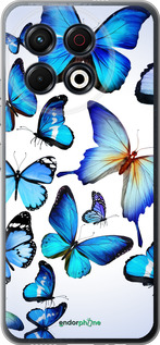 Силиконовый чехол Бабочки для Tecno Spark 30 Pro 4G - 6023u-3895 изображение 