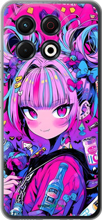 Силиконовый чехол Аниме милаха для Tecno Spark 30 Pro 4G - 6314u-3895 изображение 