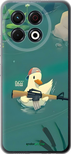 Силиконовый чехол Уточка с автоматом для Tecno Spark 30 Pro 4G - 6356u-3895 изображение 