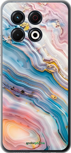 Силиконовый чехол Мрамор красивый для Tecno Spark 30 Pro 4G - 6376u-3895 изображение 