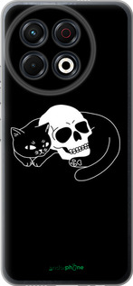 Силиконовый чехол С изображением кота и черепа для Tecno Spark 30 Pro 4G - 6491u-3895 изображение 