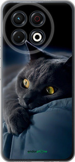 Силиконовый чехол 'Дымчатый кот' для Tecno Spark 30 Pro 4G -  изображение 3
