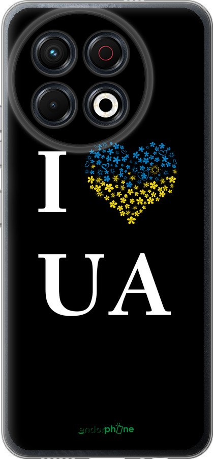 Силиконовый чехол I love UA для Tecno Spark 30 Pro 4G - 1112u-3895 изображение 