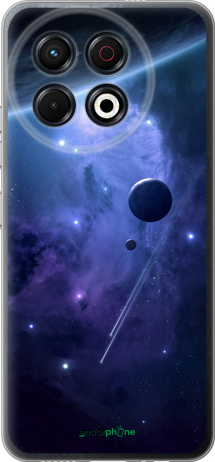 Силіконовий чехол Планети в синьому космосі для Tecno Spark 30 Pro 4G - 171u-3895 изображение 