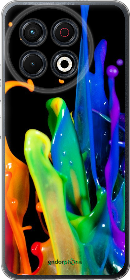 Силиконовый чехол брызги краски для Tecno Spark 30 Pro 4G - 3957u-3895 изображение 