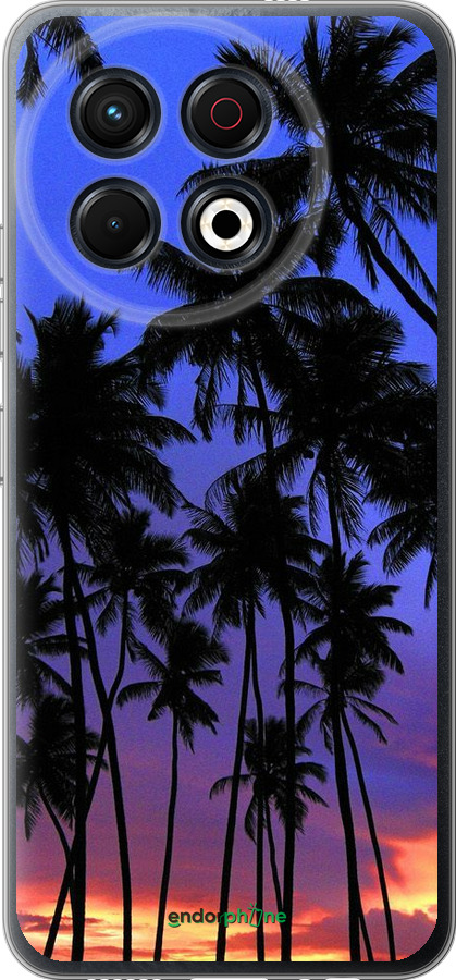 Силиконовый чехол Пальмы для Tecno Spark 30 Pro 4G - 4324u-3895 изображение 