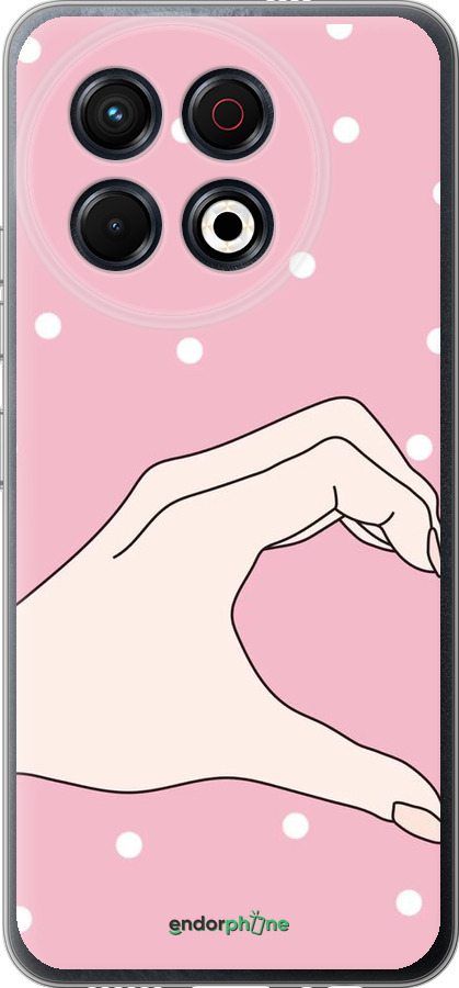 Силиконовый чехол Половинка сердца для Tecno Spark 30 Pro 4G - 4340u-3895 изображение 